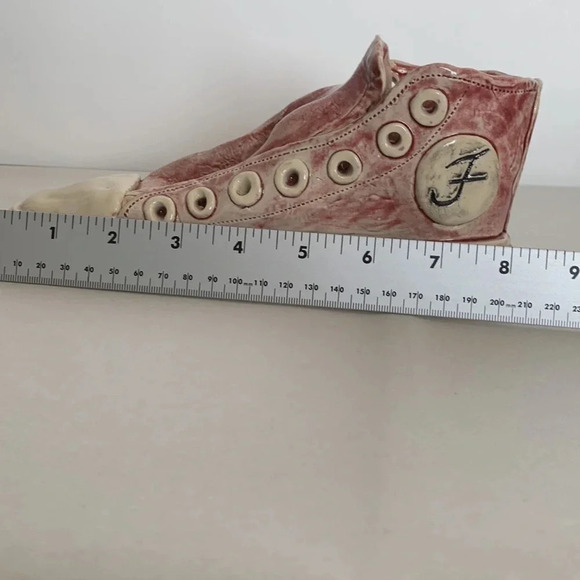 Fayezart Signed Northwest Studio Art Pottery Sneaker Converse Shoe Red - Picture 13 of 16